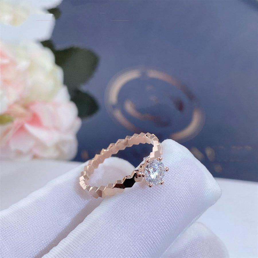 [Novalux]BEE LOVE RING ROSE GOLD 1 DIAMOND