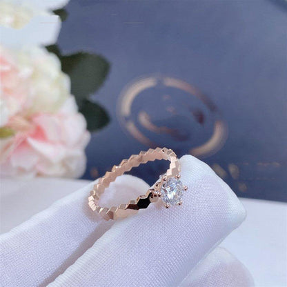 [Novalux]BEE LOVE RING ROSE GOLD 1 DIAMOND