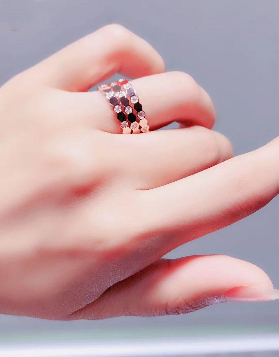 [Novalux]BEE LOVE RING ROSE GOLD DIAMOND