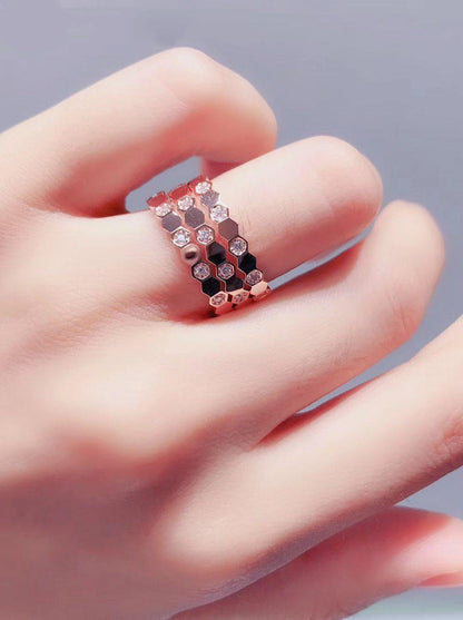 [Novalux]BEE LOVE RING ROSE GOLD DIAMOND