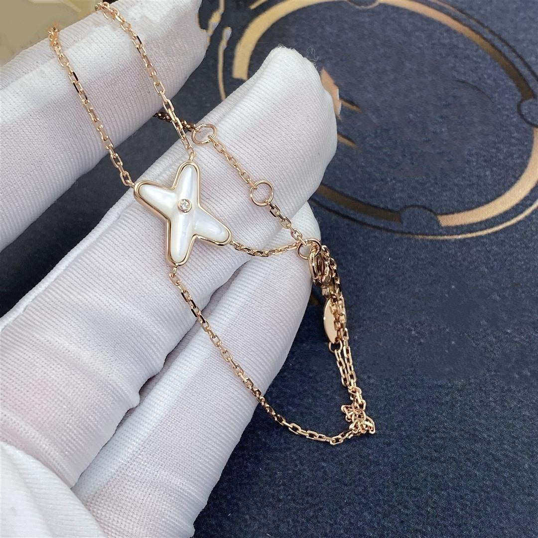 [Novalux]JEUX BRACELET WHITE MOP ROSE GOLD 1 DIAMOND