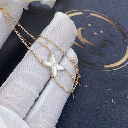 [Novalux]JEUX BRACELET WHITE MOP ROSE GOLD 1 DIAMOND