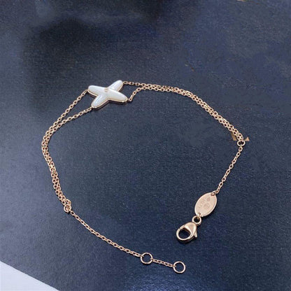 [Novalux]JEUX BRACELET WHITE MOP ROSE GOLD 1 DIAMOND