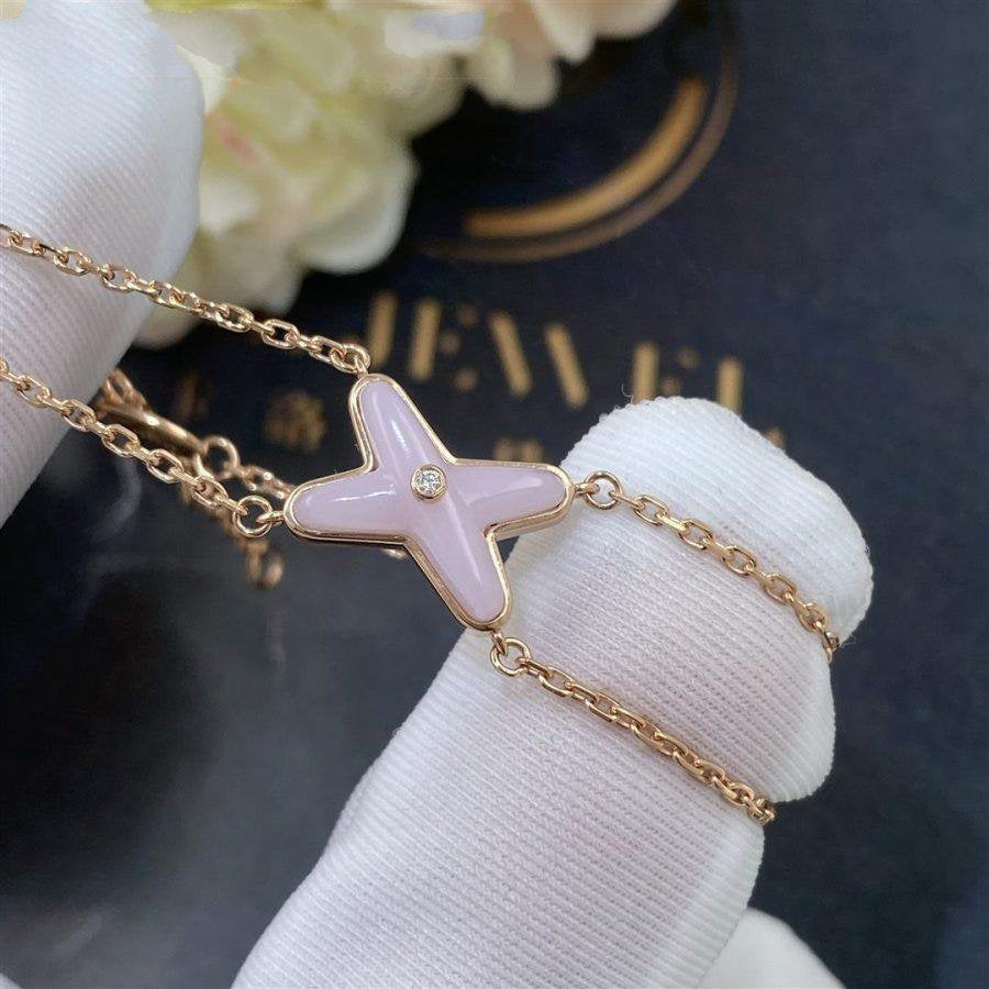 [Novalux]JEUX BRACELET PINK MOP ROSE GOLD 1 DIAMOND