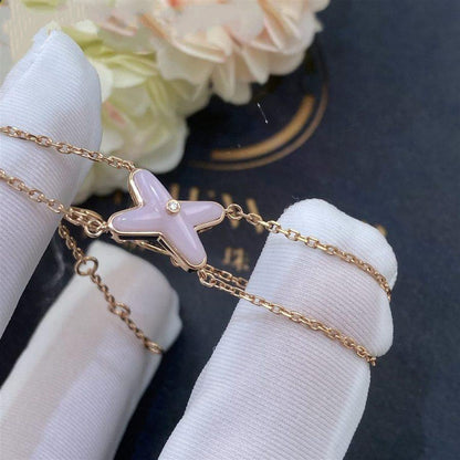 [Novalux]JEUX BRACELET PINK MOP ROSE GOLD 1 DIAMOND