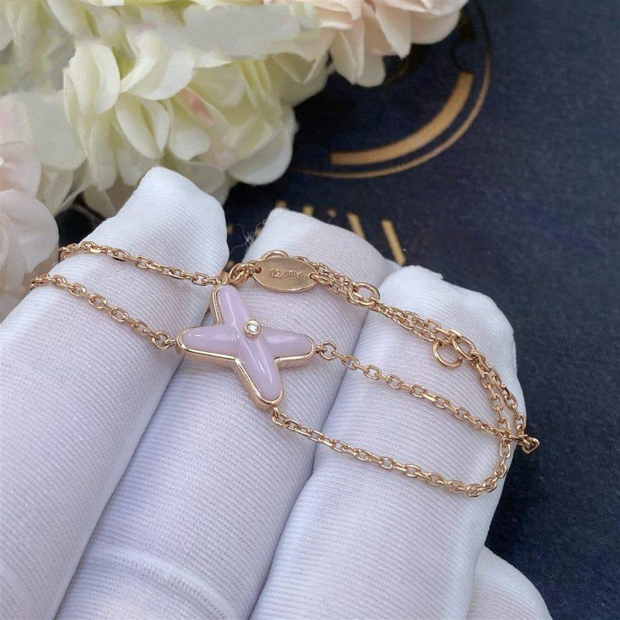 [Novalux]JEUX BRACELET PINK MOP ROSE GOLD 1 DIAMOND