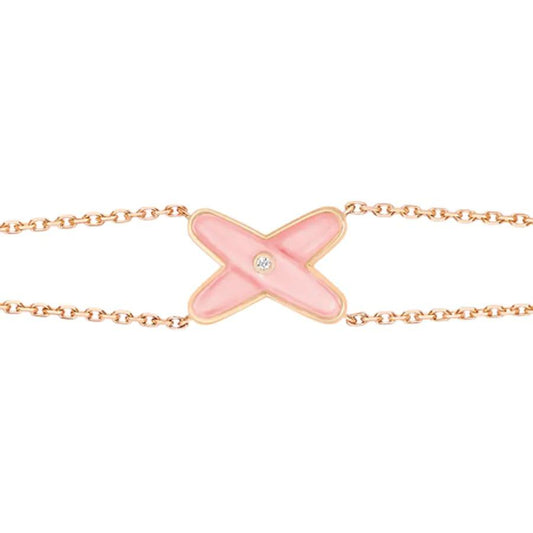 [Novalux]JEUX BRACELET PINK MOP ROSE GOLD 1 DIAMOND