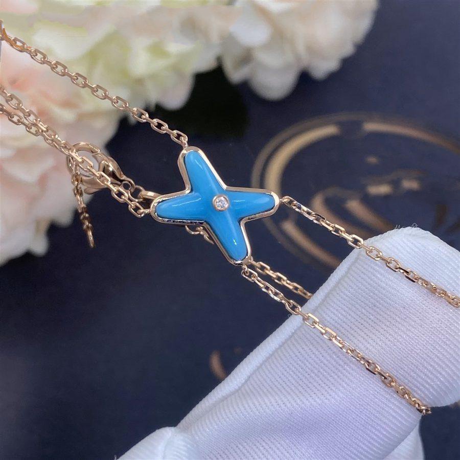 [Novalux]JEUX BRACELET TURQUOISE ROSE GOLD 1 DIAMOND