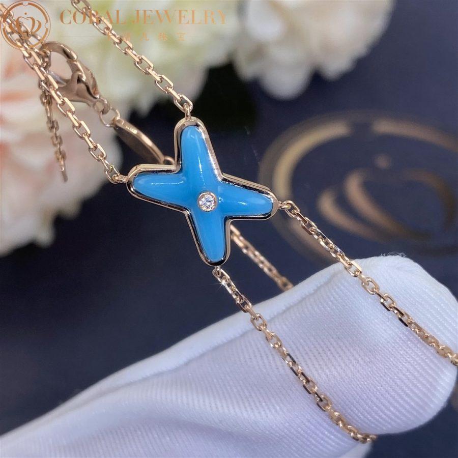 [Novalux]JEUX BRACELET TURQUOISE ROSE GOLD 1 DIAMOND