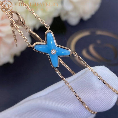 [Novalux]JEUX BRACELET TURQUOISE ROSE GOLD 1 DIAMOND