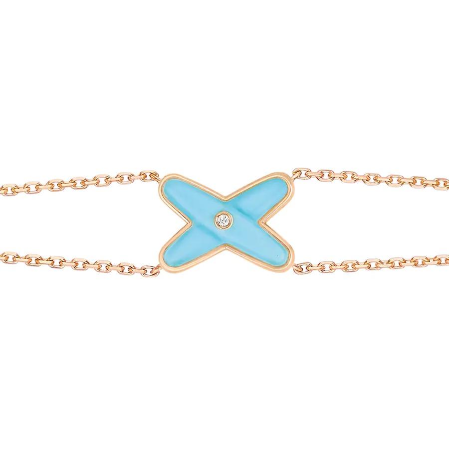 [Novalux]JEUX BRACELET TURQUOISE ROSE GOLD 1 DIAMOND