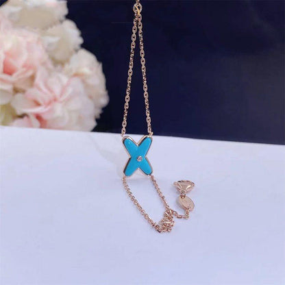[Novalux]JEUX BRACELET TURQUOISE ROSE GOLD 1 DIAMOND