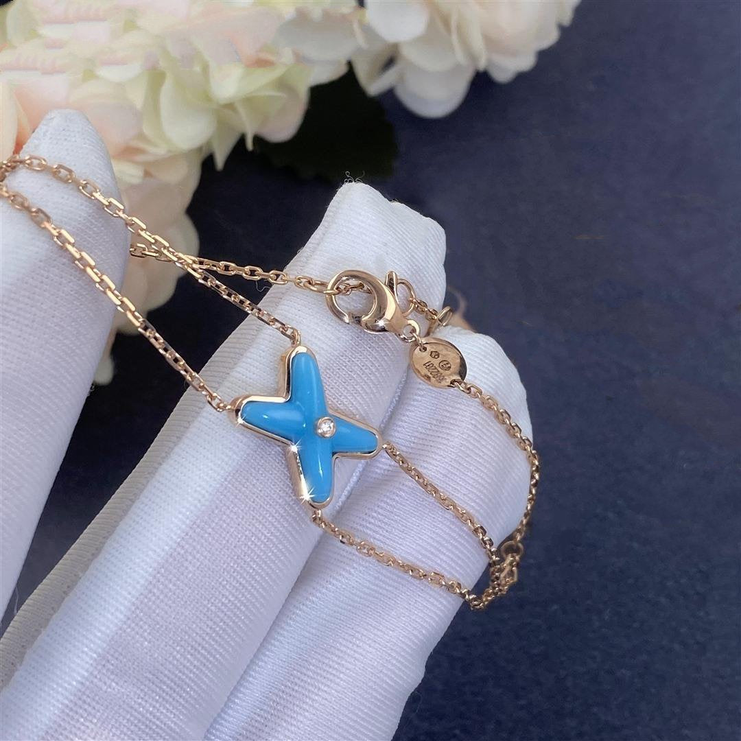 [Novalux]JEUX BRACELET TURQUOISE ROSE GOLD 1 DIAMOND