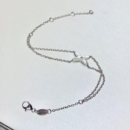 [Novalux]JEUX BRACELET WHITE MOP SILVER 1 DIAMOND