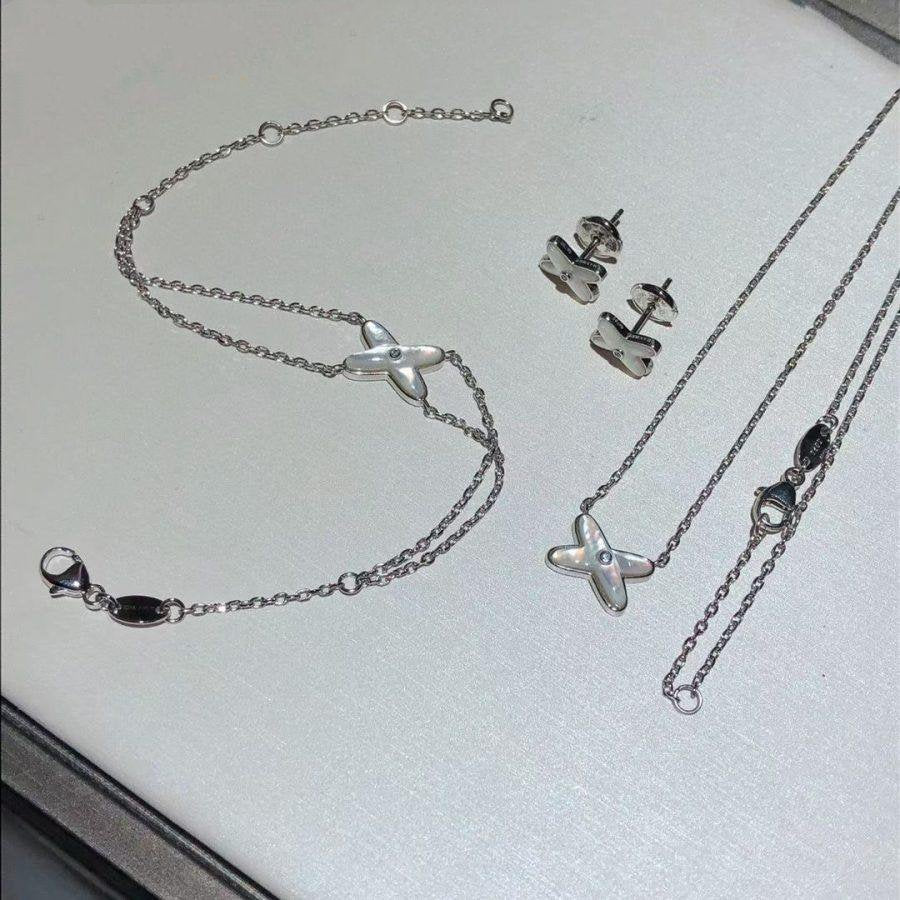 [Novalux]JEUX BRACELET WHITE MOP SILVER 1 DIAMOND