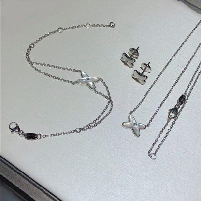 [Novalux]JEUX BRACELET WHITE MOP SILVER 1 DIAMOND