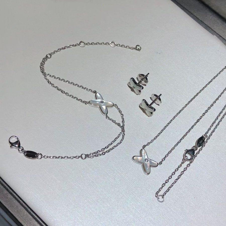[Novalux]JEUX BRACELET WHITE MOP SILVER 1 DIAMOND