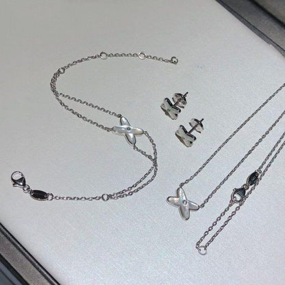[Novalux]JEUX BRACELET WHITE MOP SILVER 1 DIAMOND