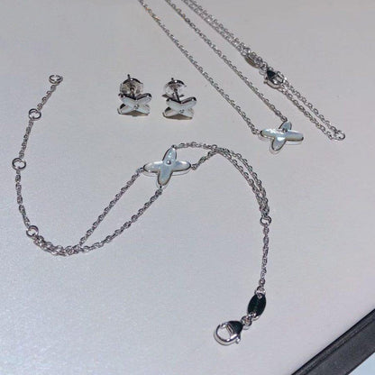 [Novalux]JEUX BRACELET WHITE MOP SILVER 1 DIAMOND