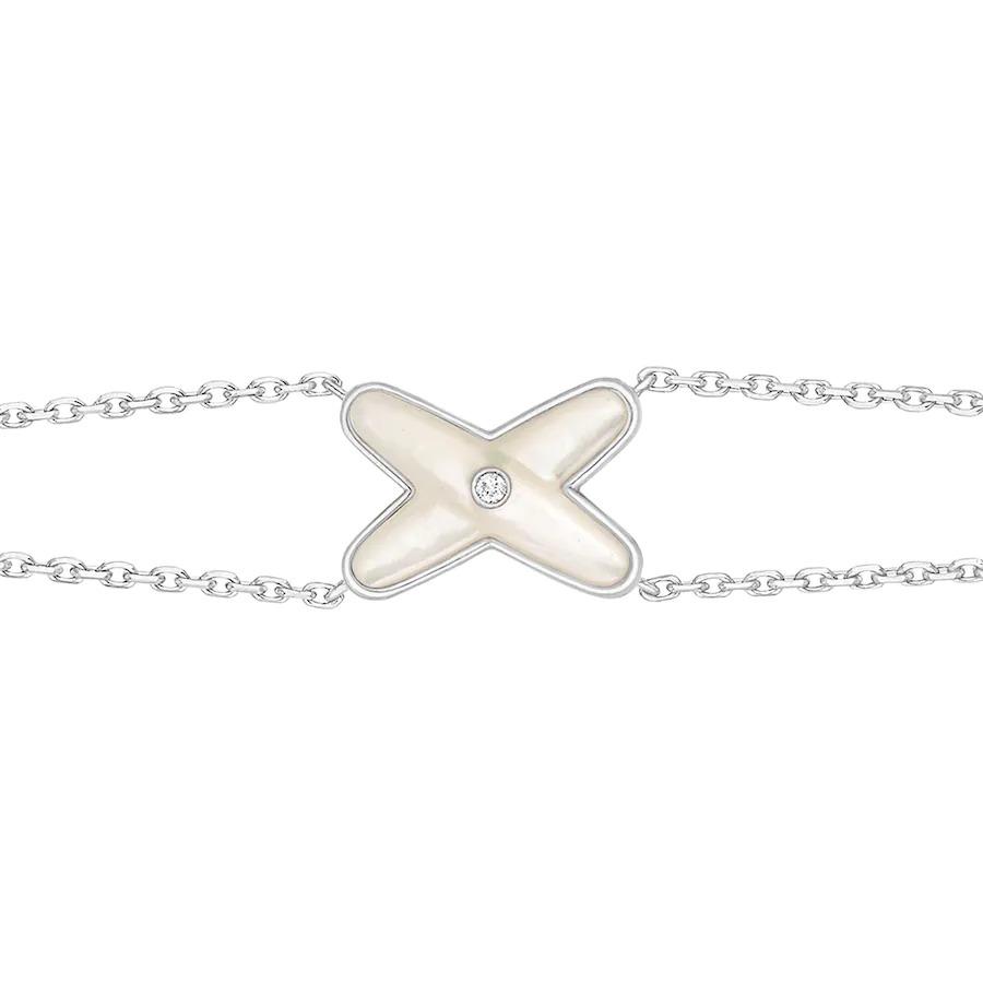 [Novalux]JEUX BRACELET WHITE MOP SILVER 1 DIAMOND