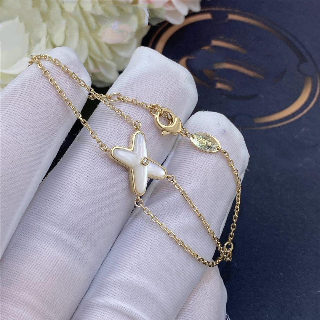 [Novalux]JEUX BRACELET WHITE MOP GOLD 1 DIAMOND