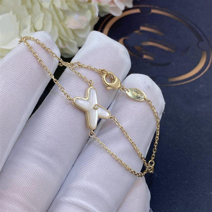 [Novalux]JEUX BRACELET WHITE MOP GOLD 1 DIAMOND