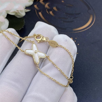 [Novalux]JEUX BRACELET WHITE MOP GOLD 1 DIAMOND