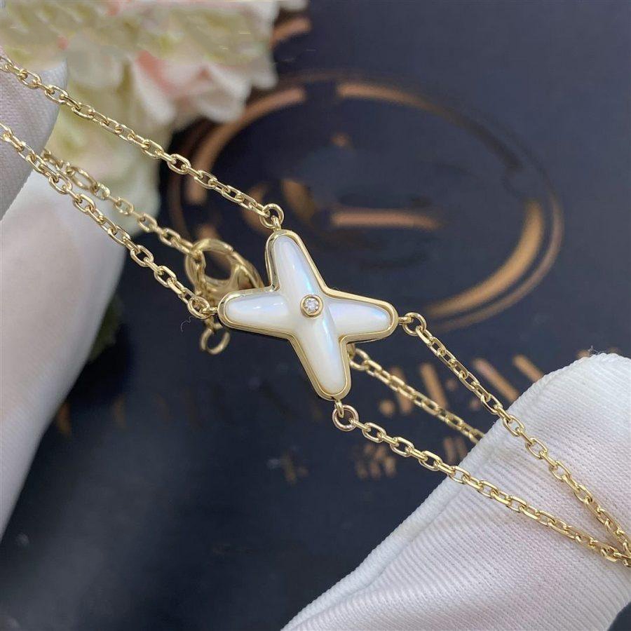 [Novalux]JEUX BRACELET WHITE MOP GOLD 1 DIAMOND