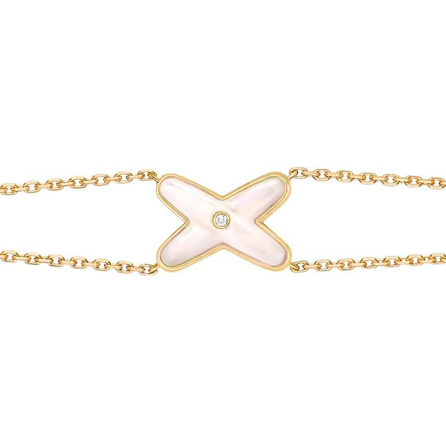 [Novalux]JEUX BRACELET WHITE MOP GOLD 1 DIAMOND