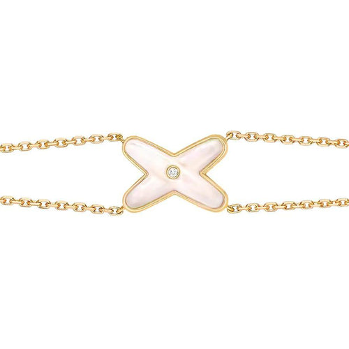 [Novalux]JEUX BRACELET WHITE MOP GOLD 1 DIAMOND