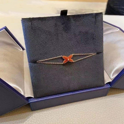 [Novalux]JEUX BRACELET CARNELIAN ROSE GOLD 1 DIAMOND