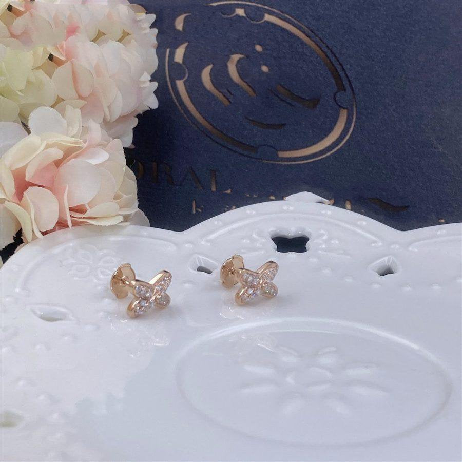 [Novalux]JEUX DE ROSE GOLD DIAMOND EARRINGS
