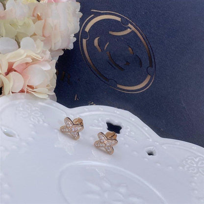 [Novalux]JEUX DE ROSE GOLD DIAMOND EARRINGS
