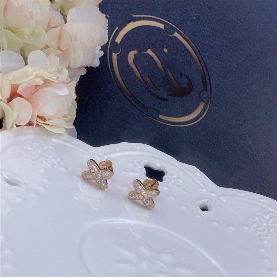[Novalux]JEUX DE ROSE GOLD DIAMOND EARRINGS