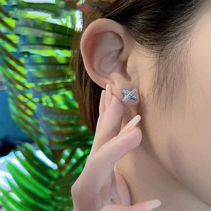 [Novalux]JEUX DE SILVER DIAMOND EARRINGS