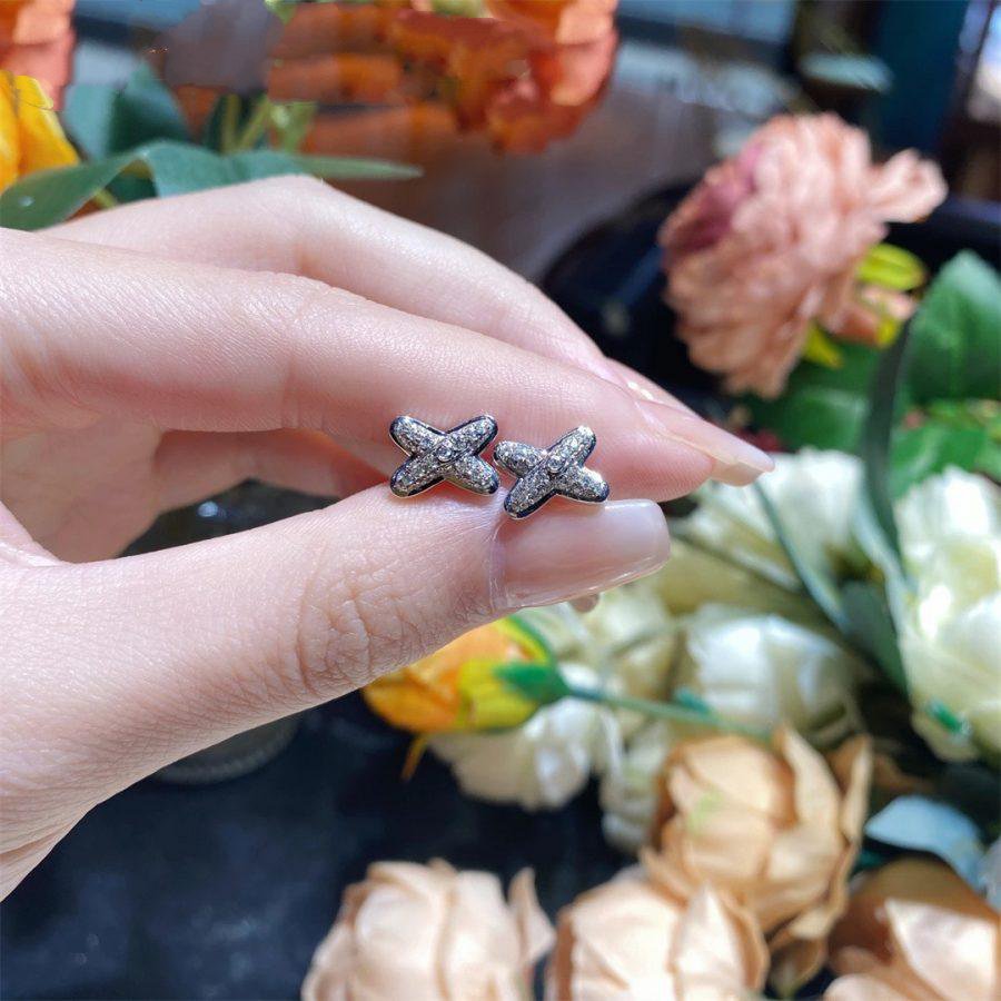 [Novalux]JEUX DE SILVER DIAMOND EARRINGS