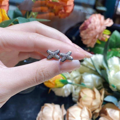 [Novalux]JEUX DE SILVER DIAMOND EARRINGS