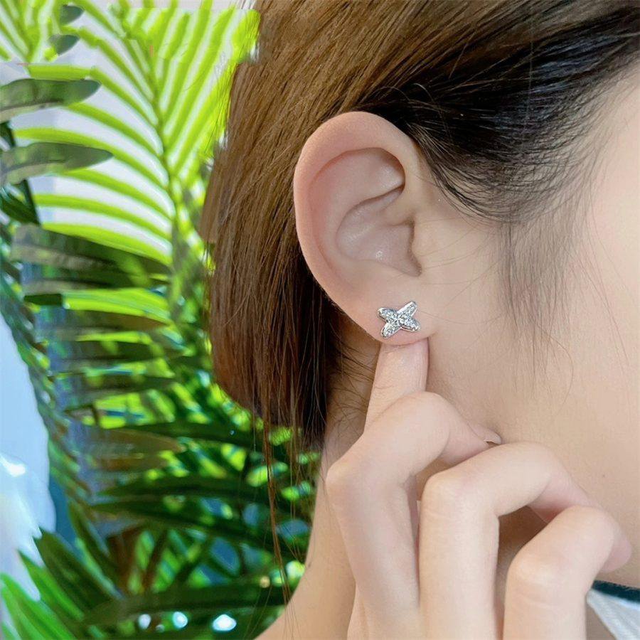 [Novalux]JEUX DE SILVER DIAMOND EARRINGS