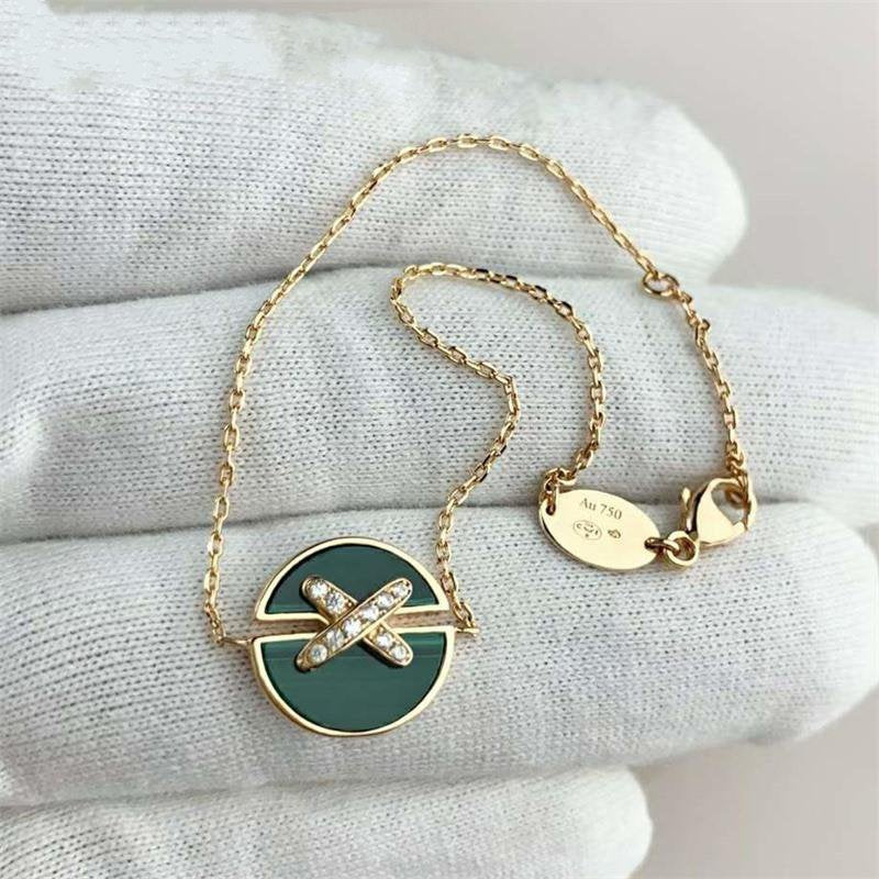 [Novalux]JEUX DE BRACELET MALACHITE ROSE GOLD DIAMONDS