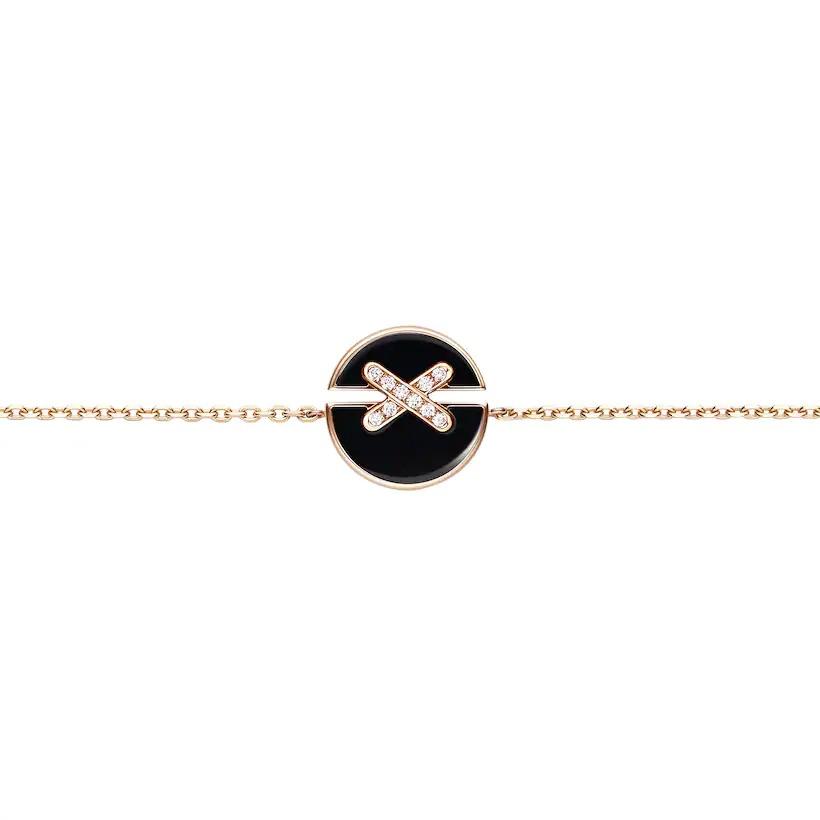 [Novalux]JEUX DE BRACELET ONYX ROSE GOLD DIAMOND