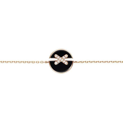 [Novalux]JEUX DE BRACELET ONYX ROSE GOLD DIAMOND