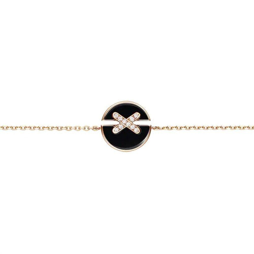 [Novalux]JEUX DE BRACELET ONYX ROSE GOLD DIAMOND