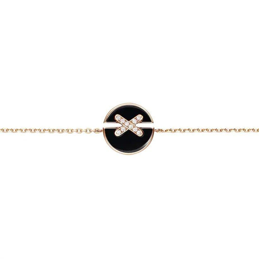 [Novalux]JEUX DE BRACELET ONYX ROSE GOLD DIAMOND
