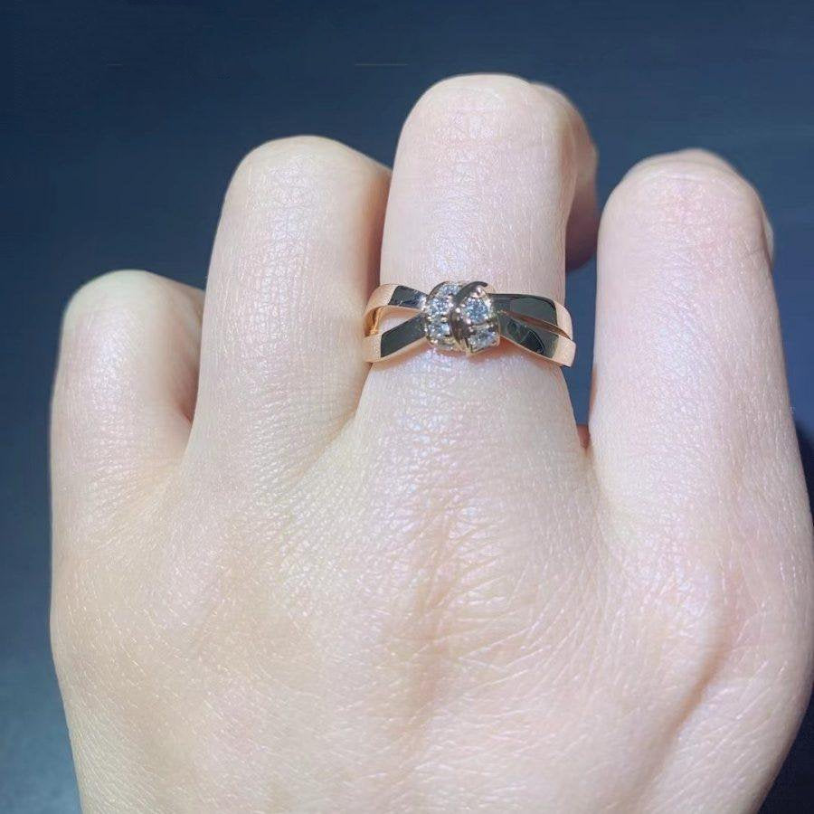 [Novalux]LIENS RING ROSE GOLD DIAMOND
