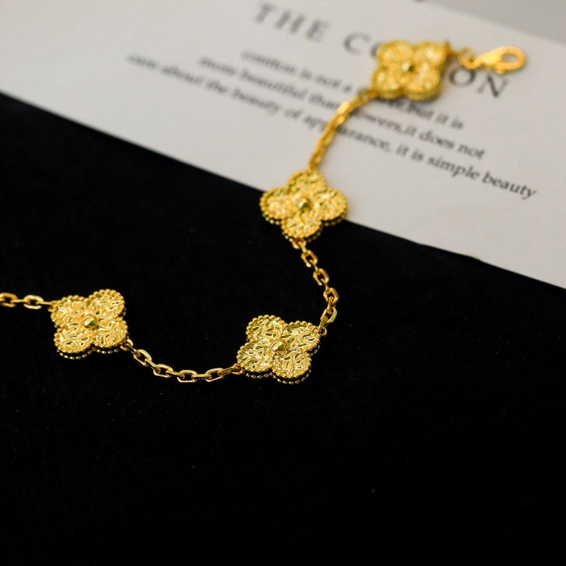 [Novalux]LUCKY CLOVER 5-MOTIF BRACELET - BRONZING