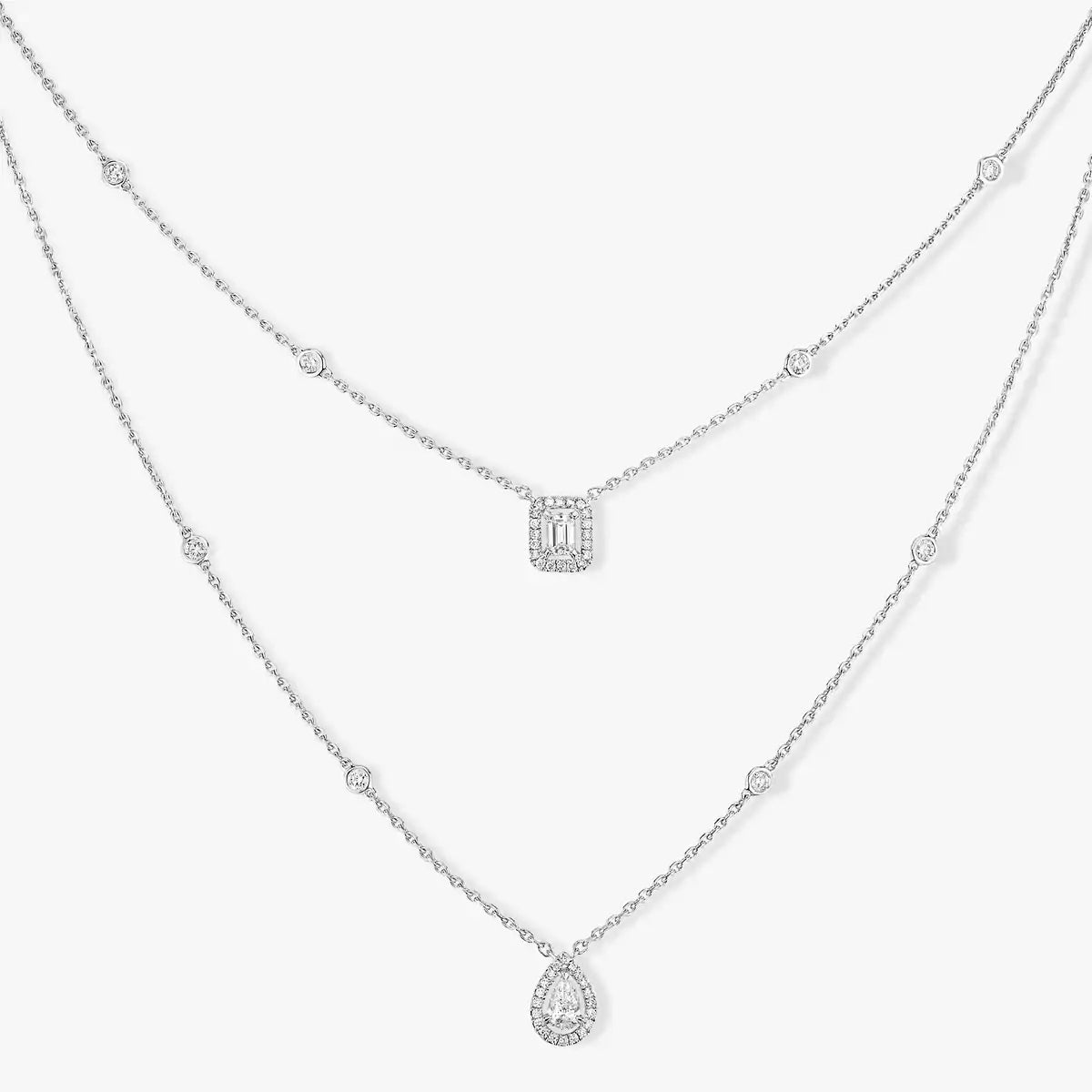 [Novalux]MY TWIN 2-ROW DIAMOND NECKLACE
