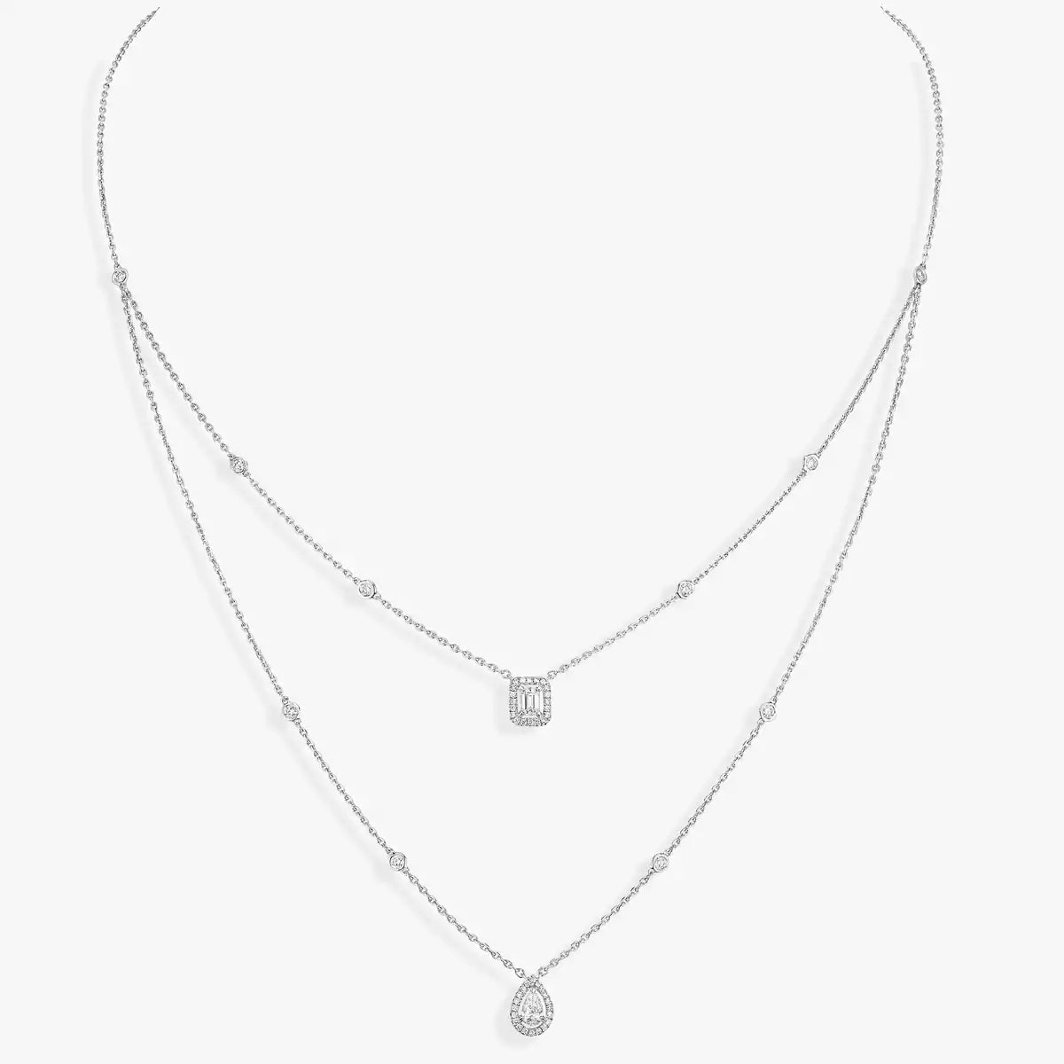 [Novalux]MY TWIN 2-ROW DIAMOND NECKLACE