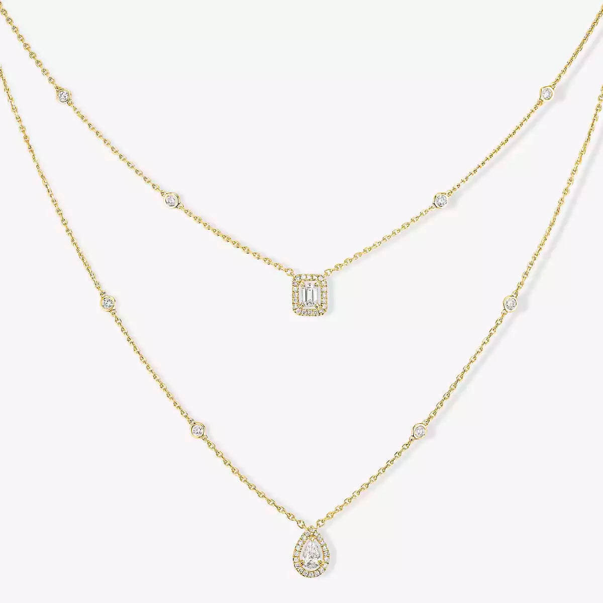 [Novalux]MY TWIN 2-ROW DIAMOND NECKLACE