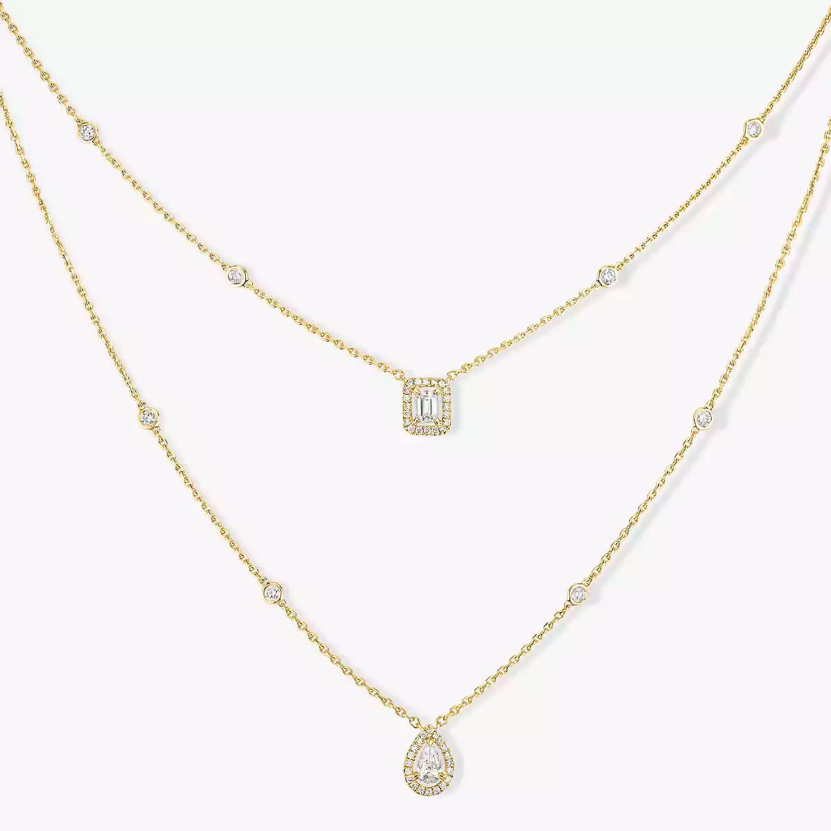 [Novalux]MY TWIN 2-ROW DIAMOND NECKLACE