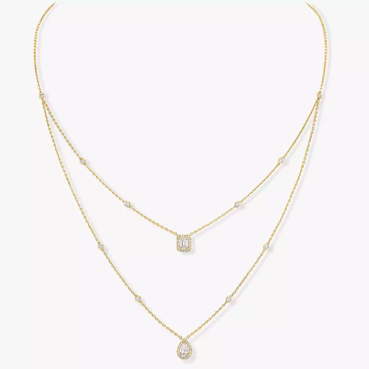 [Novalux]MY TWIN 2-ROW DIAMOND NECKLACE